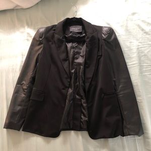 Akira Black Label Blazer with faux leather sleeves